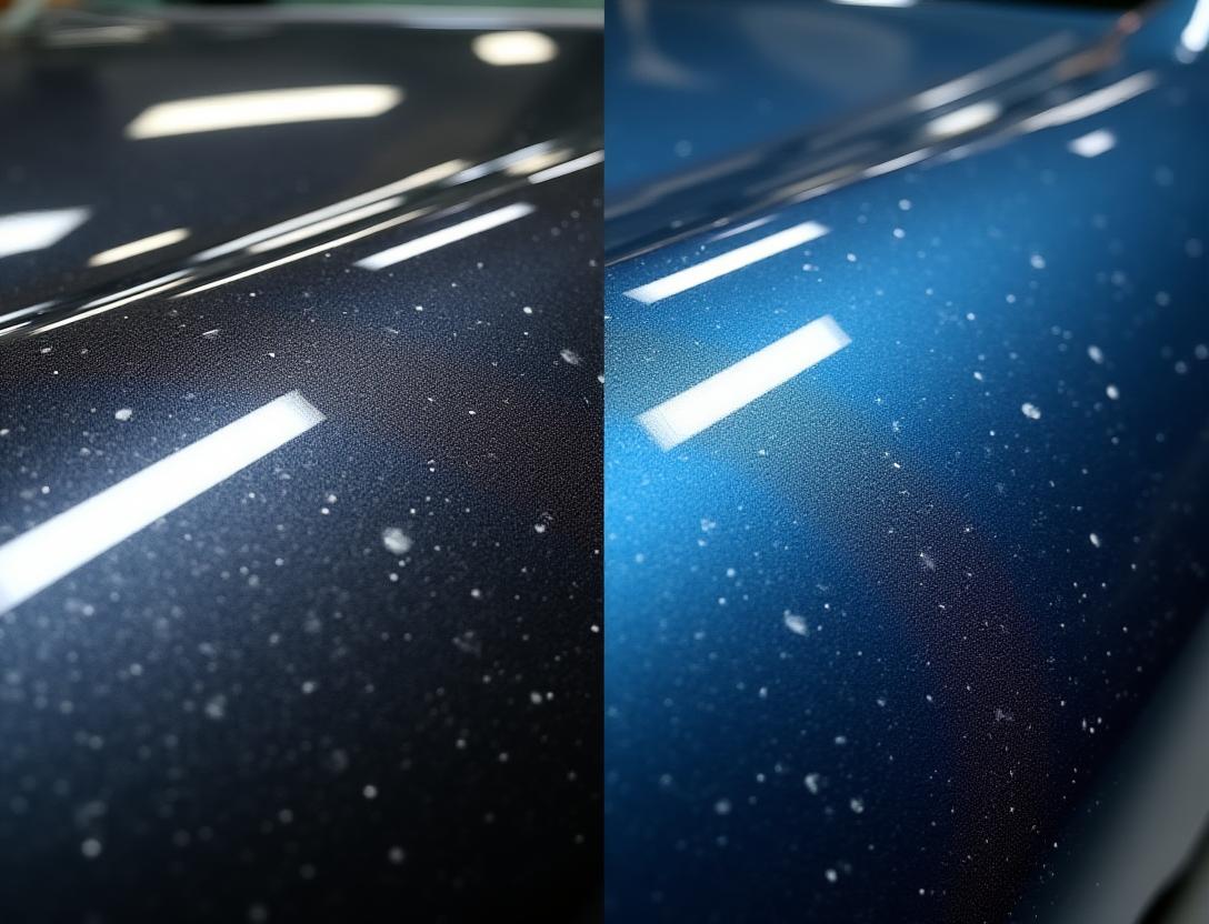 Professional paint correction swirl marks removal before after Singapore automotive detailing