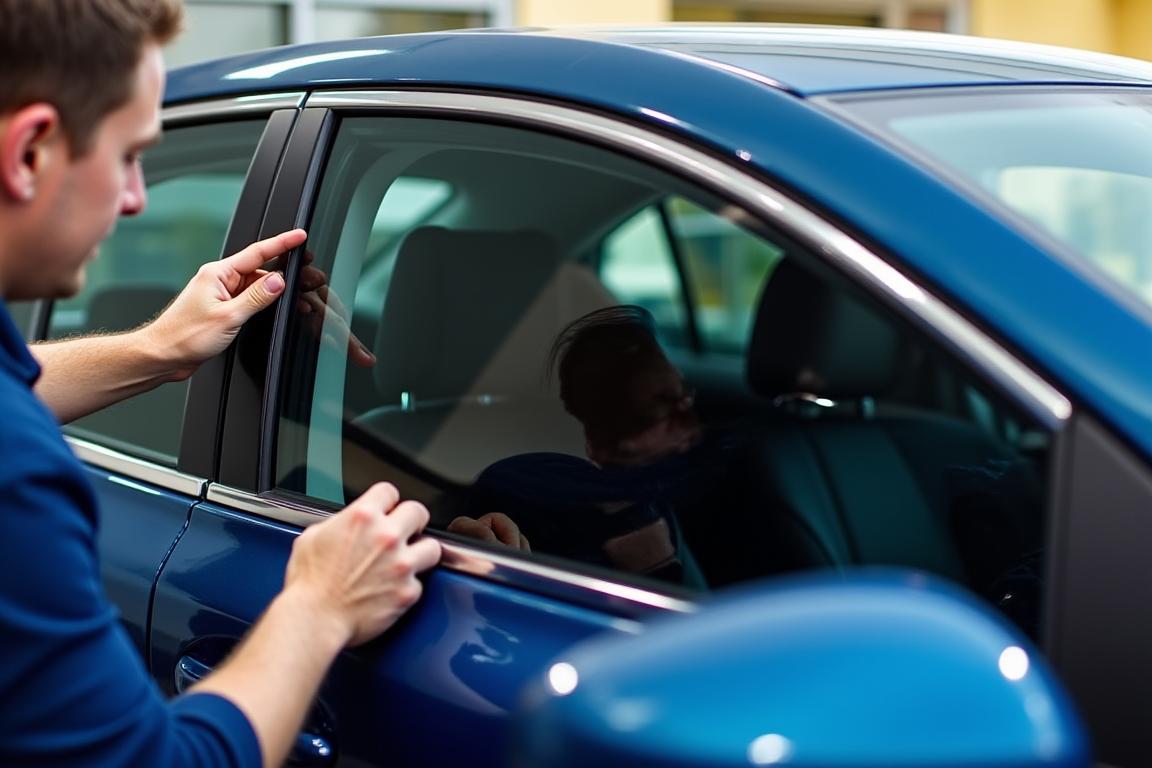 Professional car window tinting service UV protection privacy Singapore